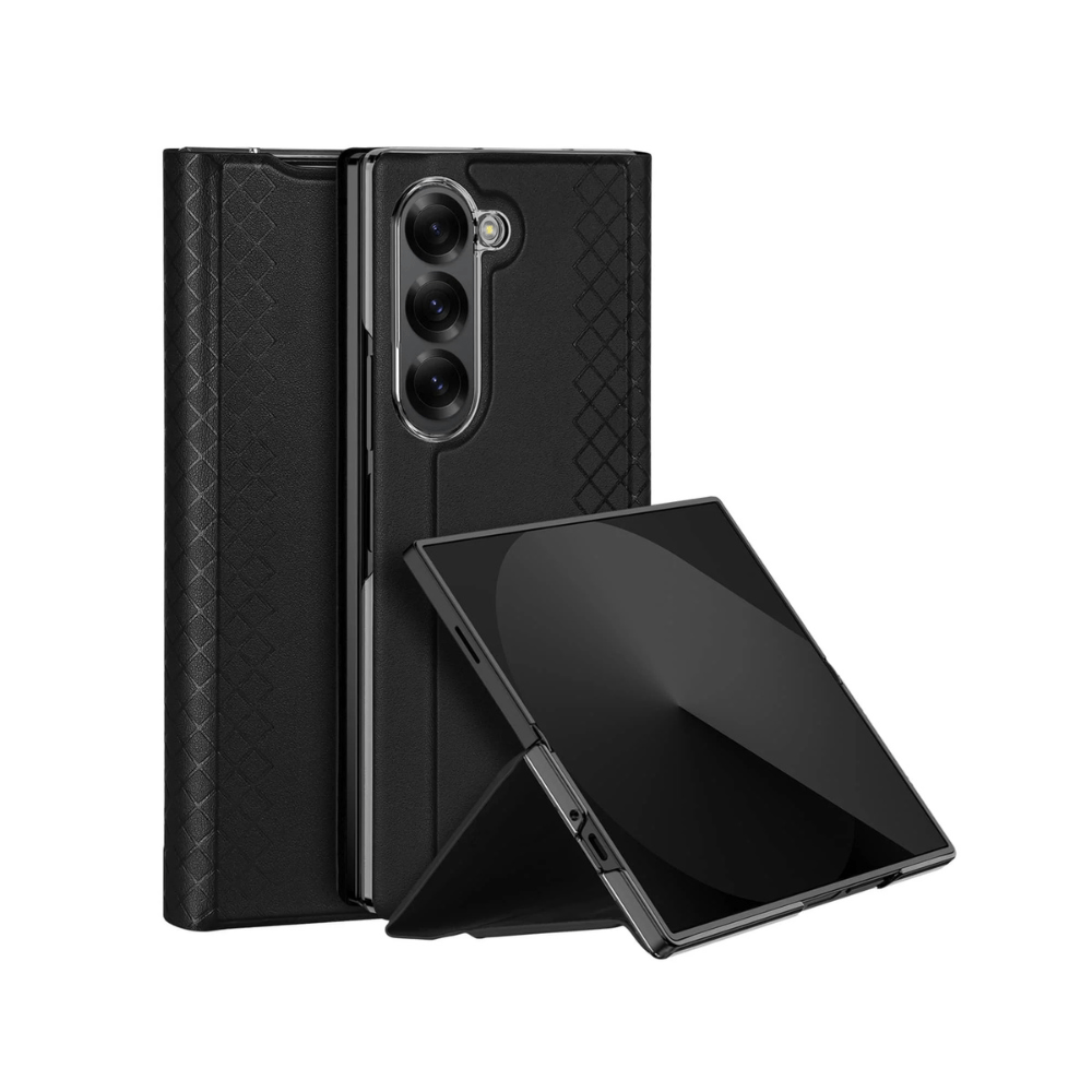 Recro Leather Case For Galaxy Z Fold With Card Holder And Kickstand - Astra Cases