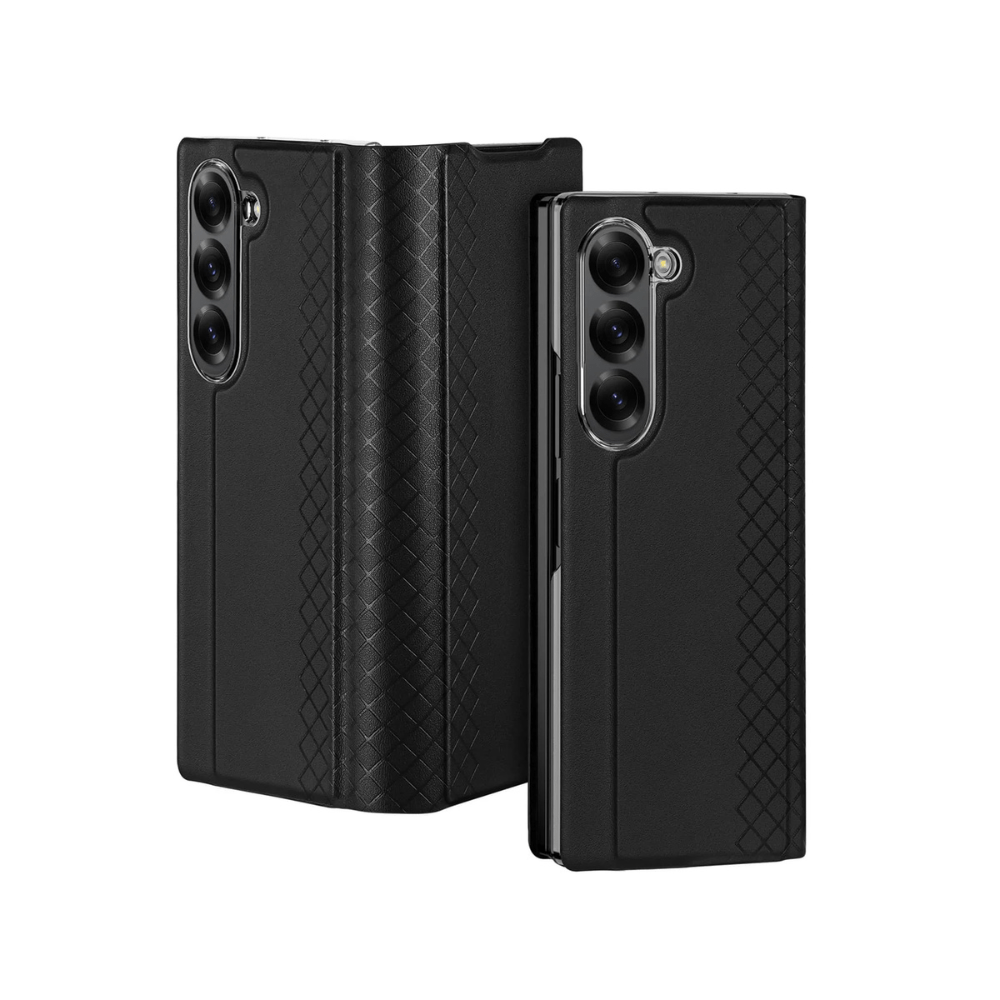 Recro Leather Case For Galaxy Z Fold With Card Holder And Kickstand - Astra Cases