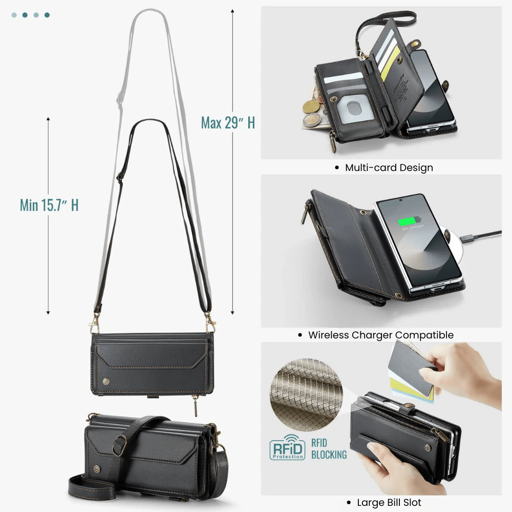 Rectus RFID Blocking Wallet Case For Galaxy Z Fold With Pen Holder Slot - Astra Cases