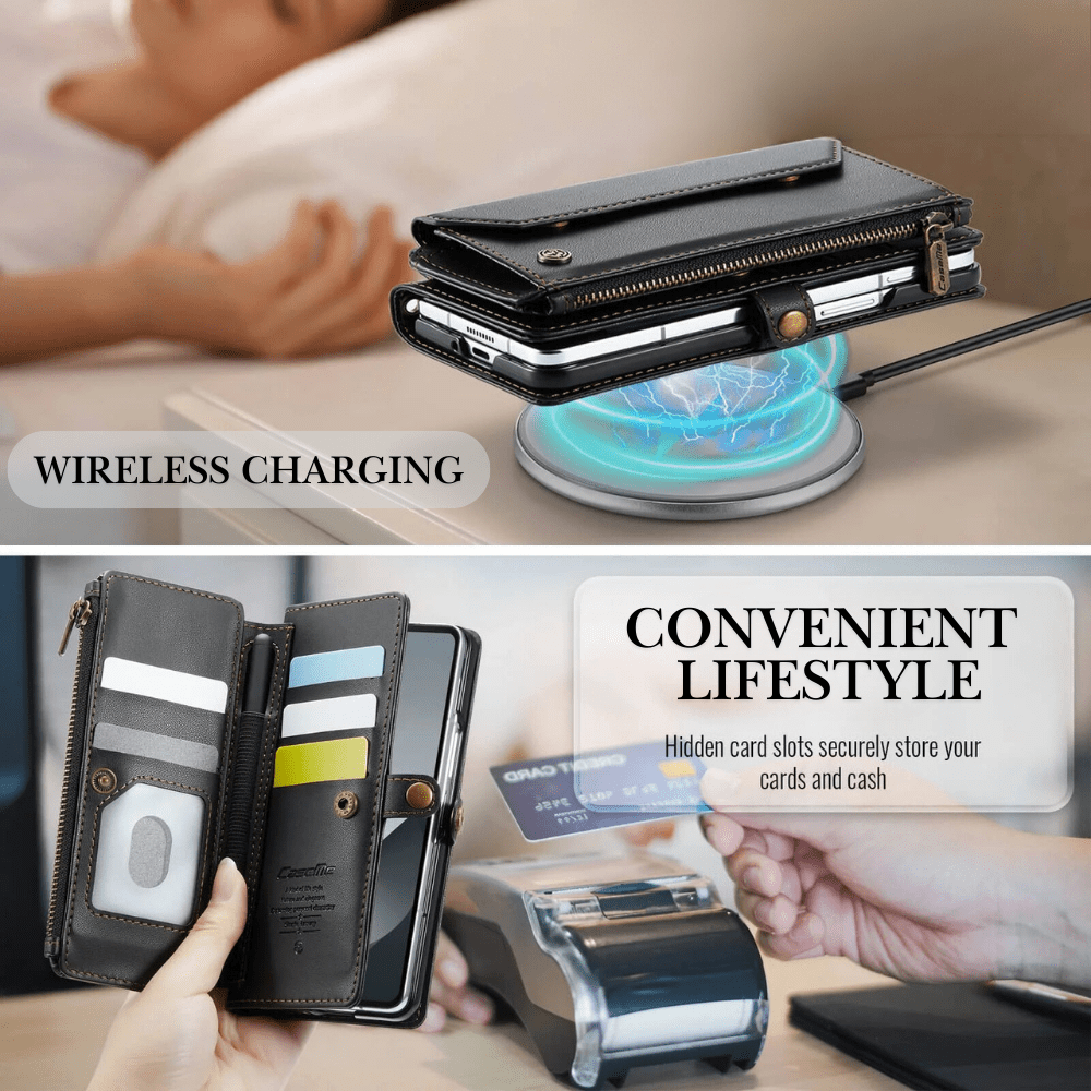 Rectus RFID Blocking Wallet Case For Galaxy Z Fold With Pen Holder Slot - Astra Cases