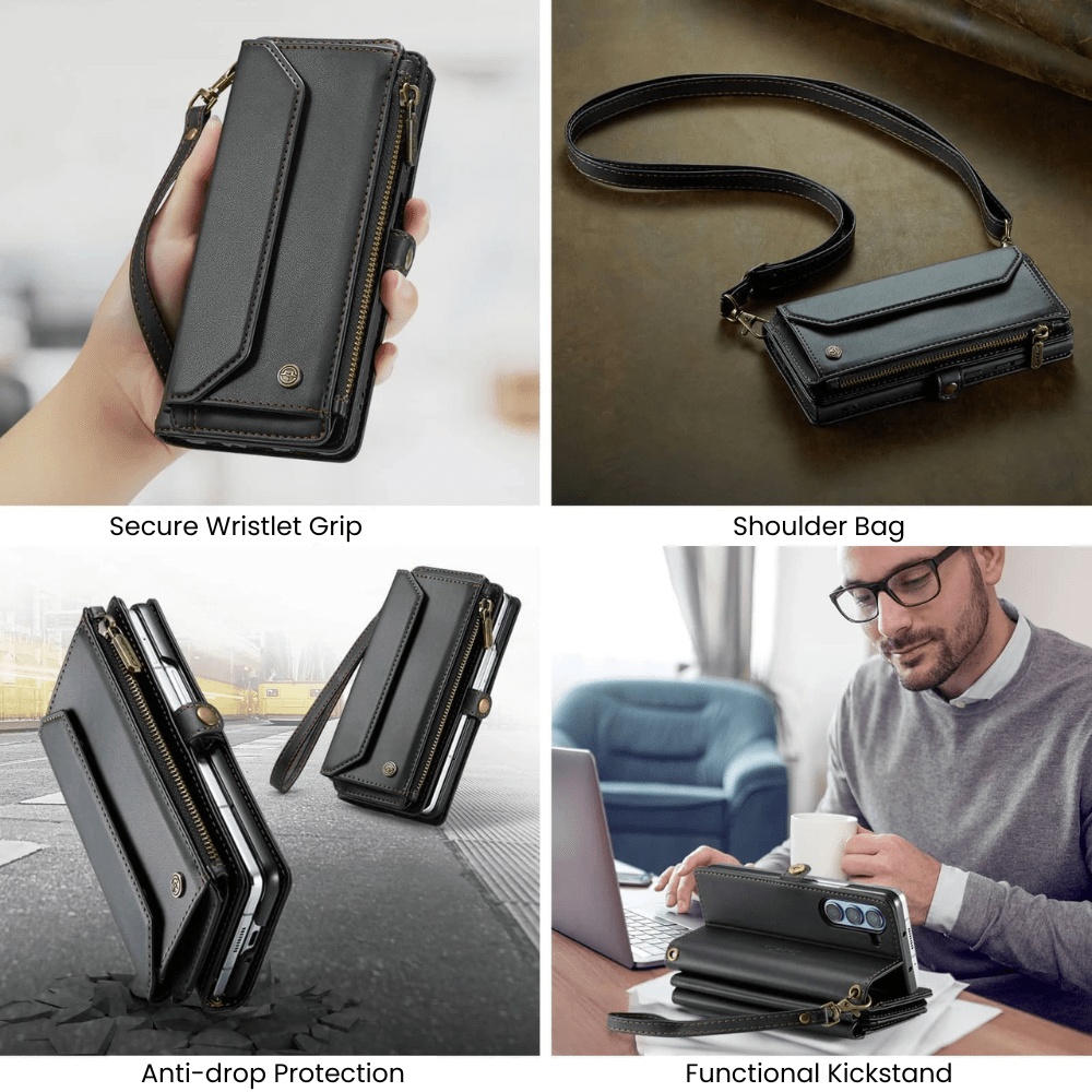 Rectus RFID Blocking Wallet Case For Galaxy Z Fold With Pen Holder Slot - Astra Cases