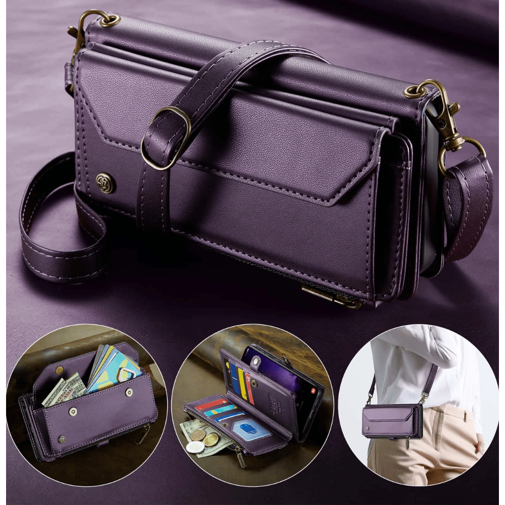 Teneo RFID Blocking Wallet Galaxy Case With Crossbody Strap And Lanyard - Astra Cases