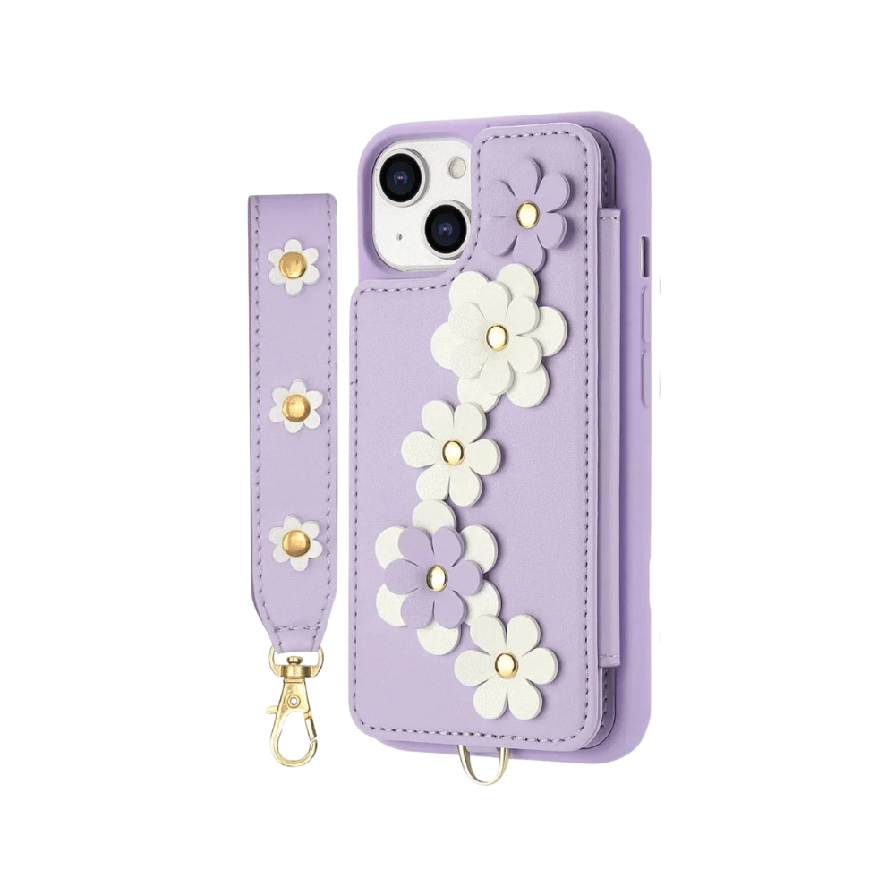 Venia Floral Design Detachable Wallet iPhone Case - Astra Cases