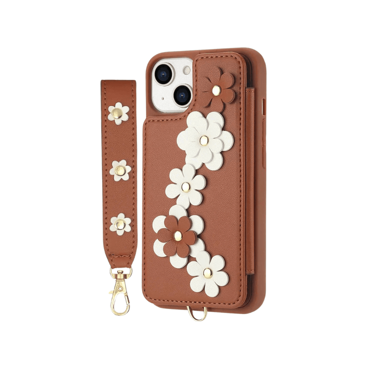 Venia Floral Design Detachable Wallet iPhone Case - Astra Cases