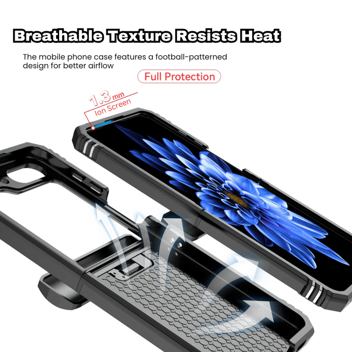 Ventus Heavy Duty Case For Galaxy Z Flip With 360° Magnetic Ring Kickstand - Astra Cases