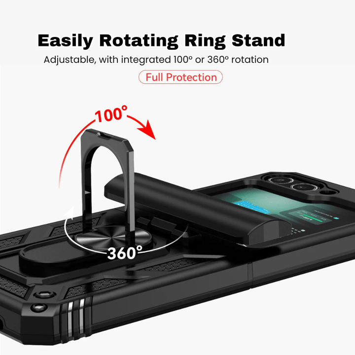 Ventus Heavy Duty Case For Galaxy Z Flip With 360° Magnetic Ring Kickstand - Astra Cases