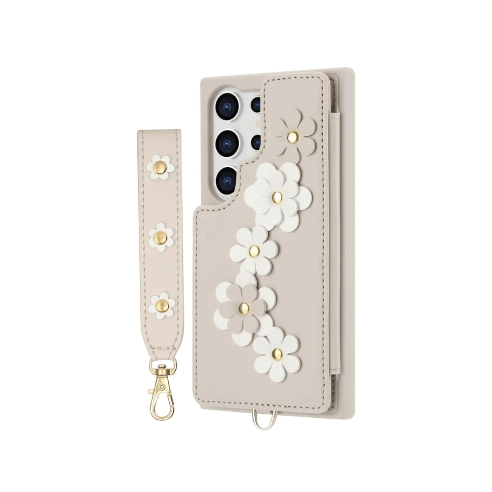 Verus Floral Design Detachable Wallet Galaxy Case - Astra Cases