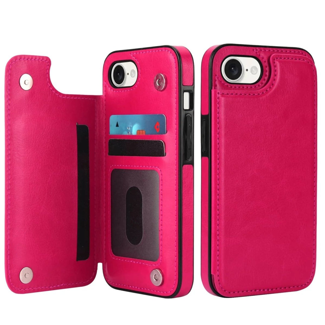 Vistor Leather Flip Wallet Case For iPhone 14 - 16 Series - Astra Cases