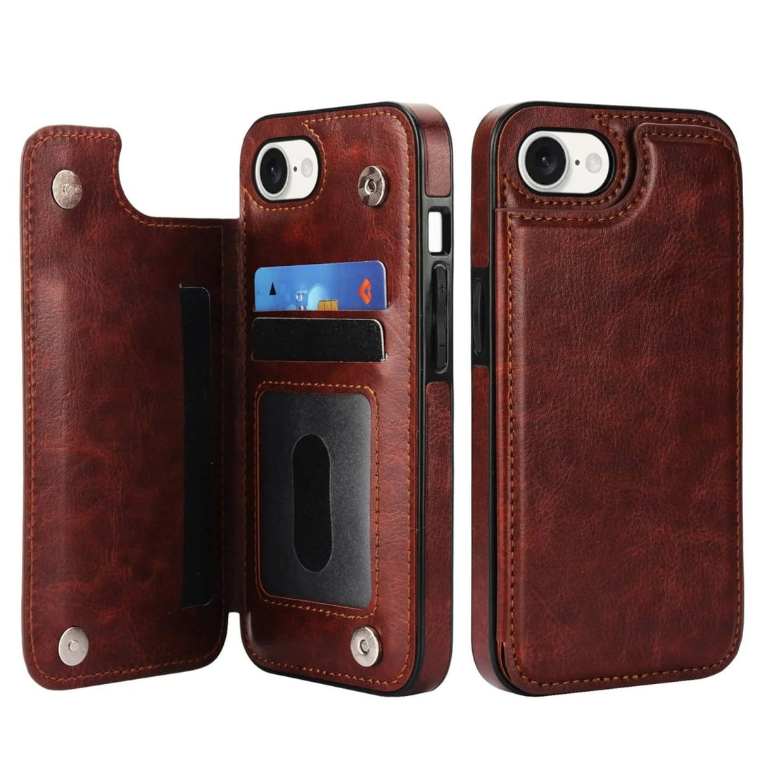 Vistor Leather Flip Wallet Case For iPhone 14 - 16 Series - Astra Cases