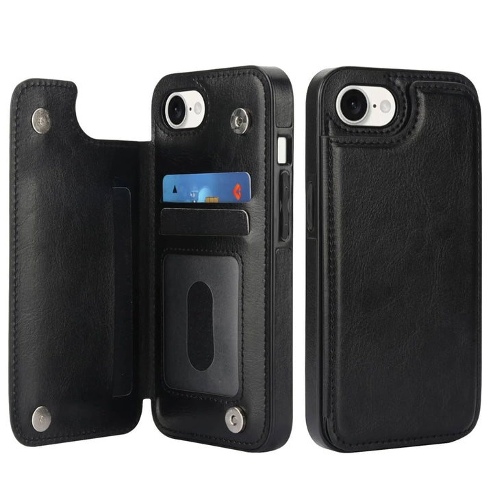 Vistor Leather Flip Wallet Case For iPhone 14 - 16 Series - Astra Cases