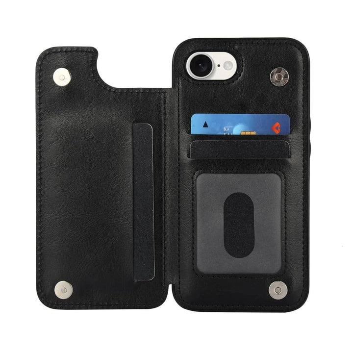 Vistor Leather Flip Wallet Case For iPhone 14 - 16 Series - Astra Cases