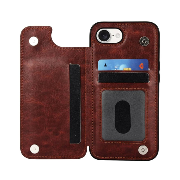 Vistor Leather Flip Wallet Case For iPhone 14 - 16 Series - Astra Cases