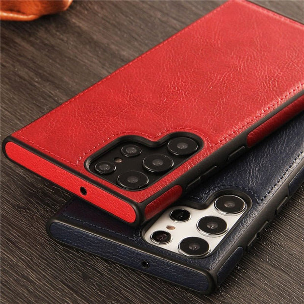 Aedes Slim Leather Phone Galaxy Case - Astra Cases