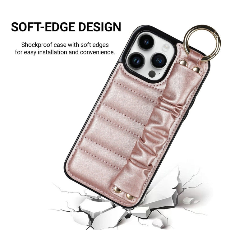 Alterna Luxury Leather iPhone Case With Wristband - Astra Cases