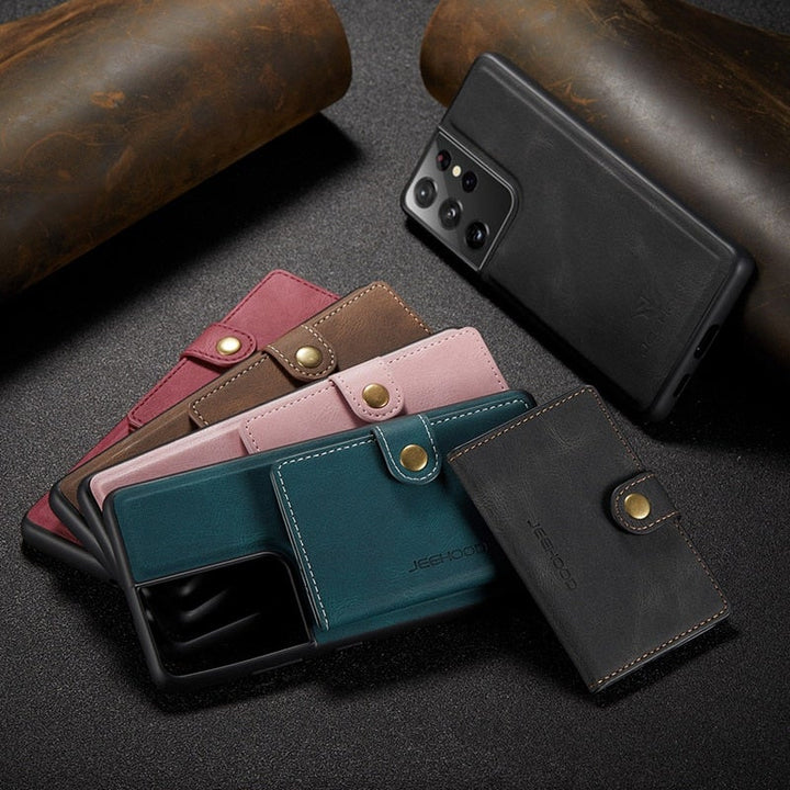 Apricus Leather Magnetic Wallet Galaxy Case For Series S24 - Astra Cases