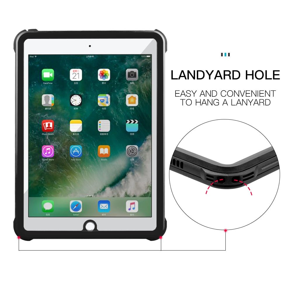 Aurora Waterproof Ipad Kickstand Case with Strap - Astra Cases