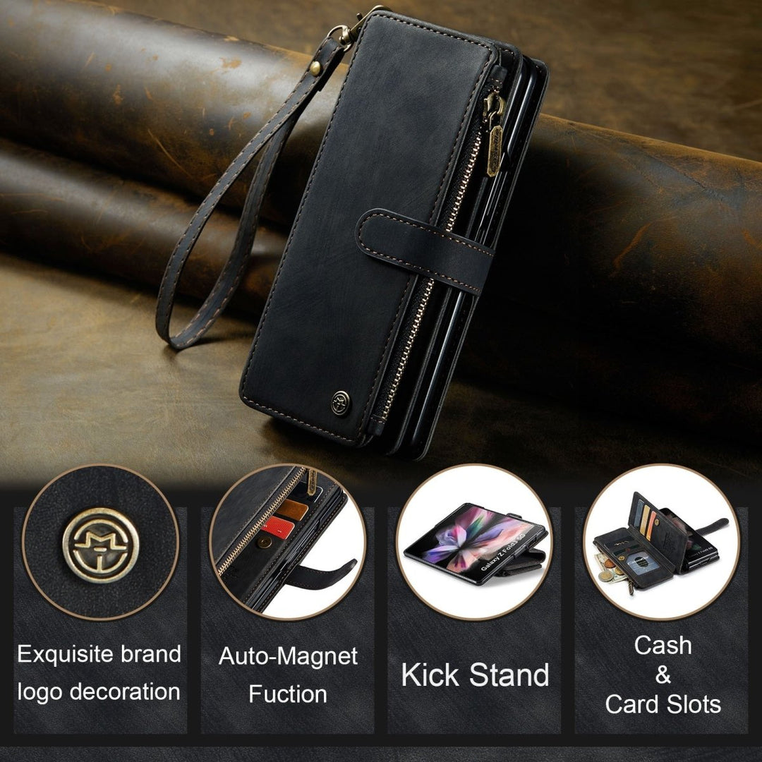 Cernere Magnetic Leather Wallet Case for Samsung Galaxy Z Fold 3 & 4 - Astra Cases