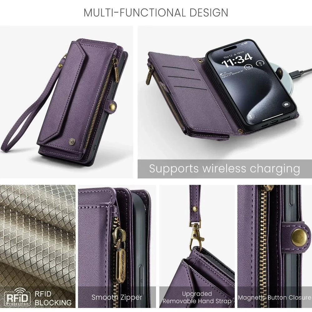 Cervus RFID Blocking Wallet Case With Crossbody Strap And Lanyard - Astra Cases