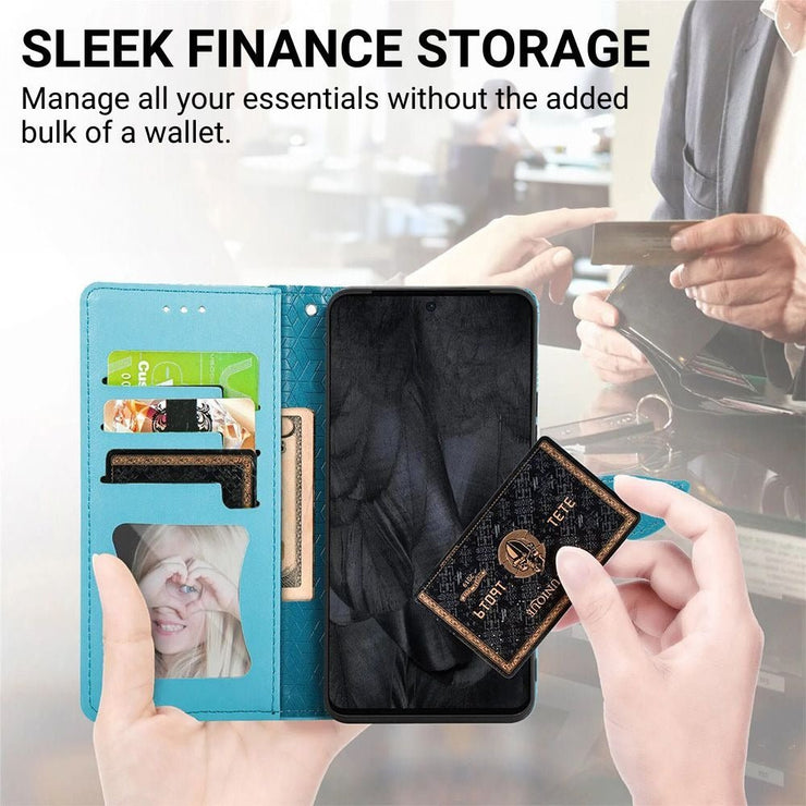 Comis Leather Wallet Case With Wing Buckle Stand For Google Pixel 8 - Astra Cases