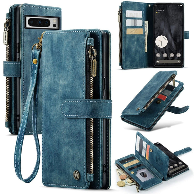 Cordis Leather Wallet Case For Google Pixel With Lanyard - Astra Cases