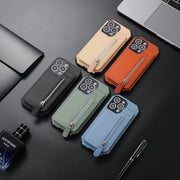 Decus Shockproof Slim Luxury Leather Wallet iPhone Case - Astra Cases