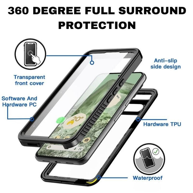 Dito 360° LifeProof Case for Pixel Series With Built-in Lens & Screen Protector - Astra Cases