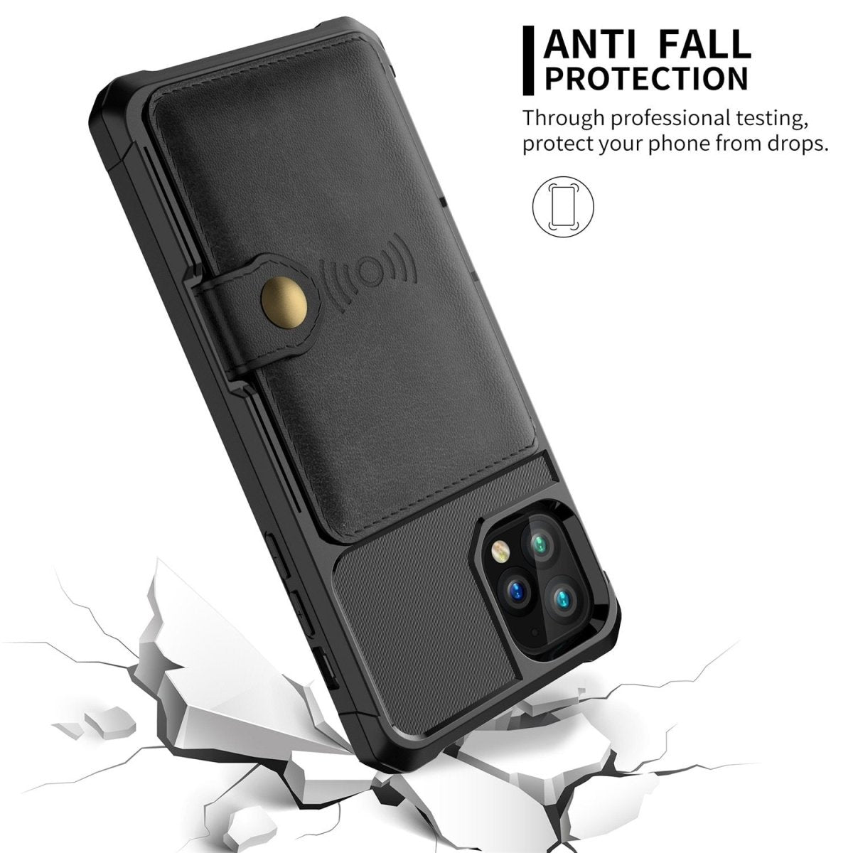 Echo Luxury Leather Wallet iPhone Case For 14 and 15 Series - Astra Cases