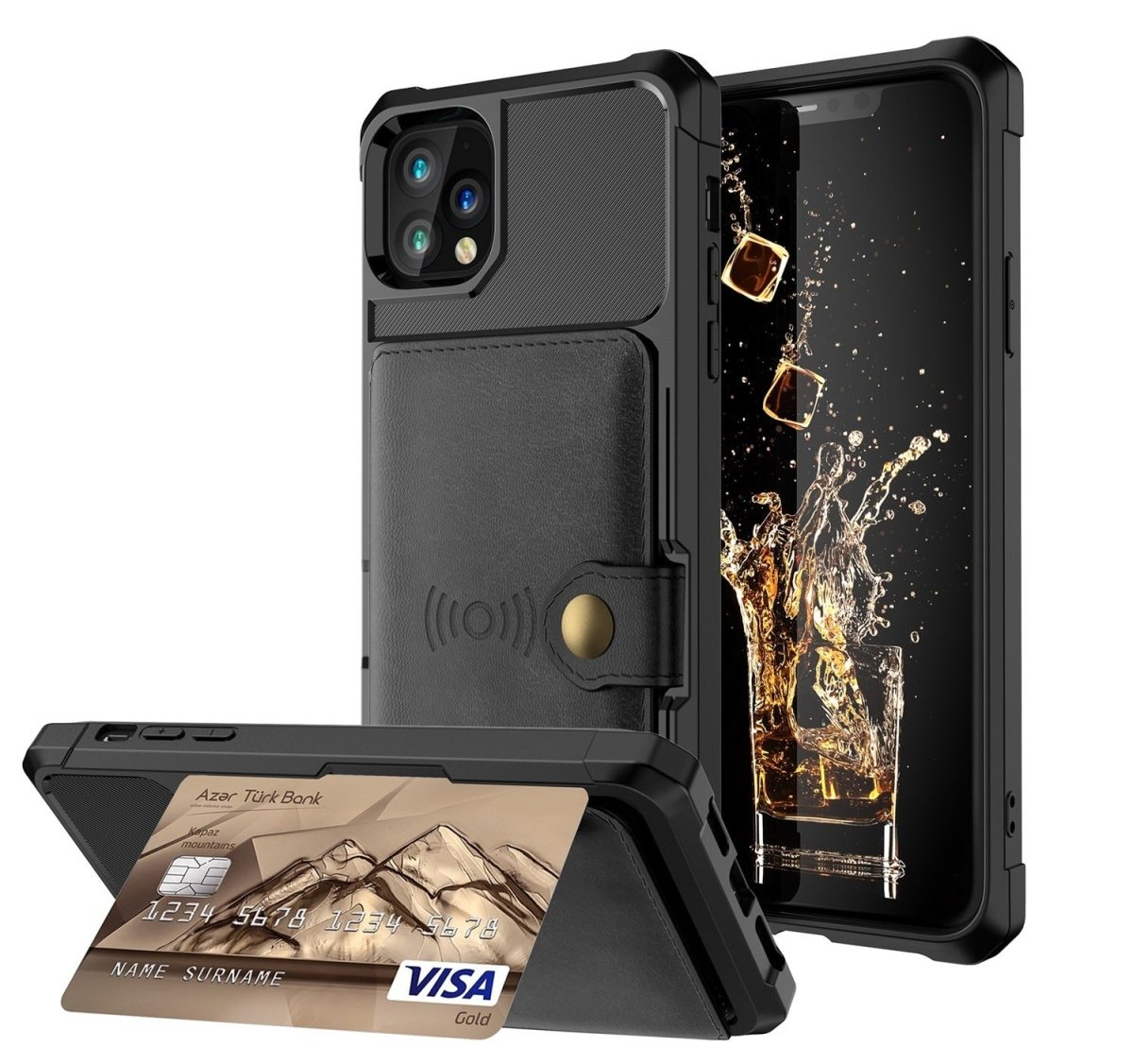 Echo Luxury Leather Wallet iPhone Case For 14 and 15 Series - Astra Cases