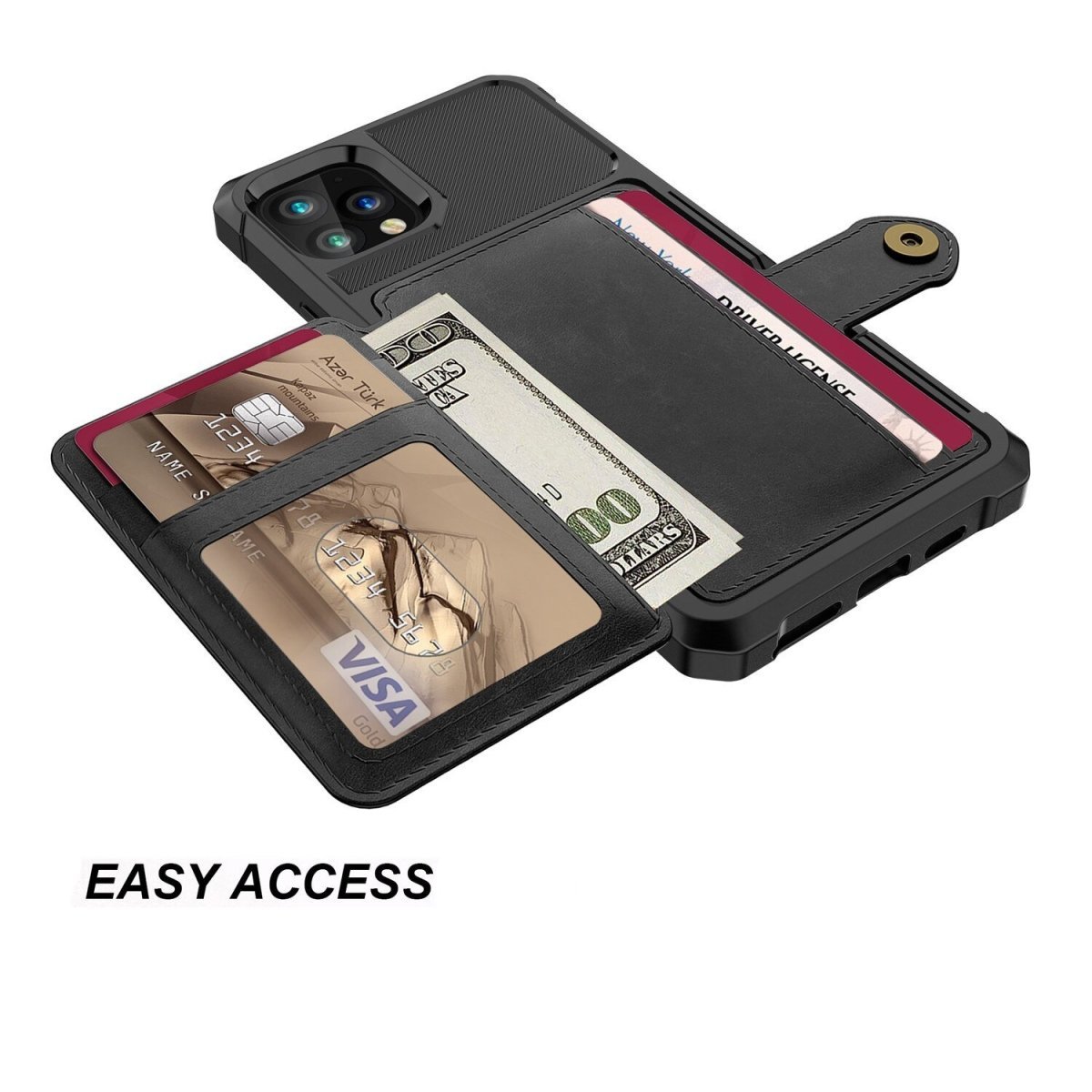 Echo Luxury Leather Wallet iPhone Case For 14 and 15 Series - Astra Cases
