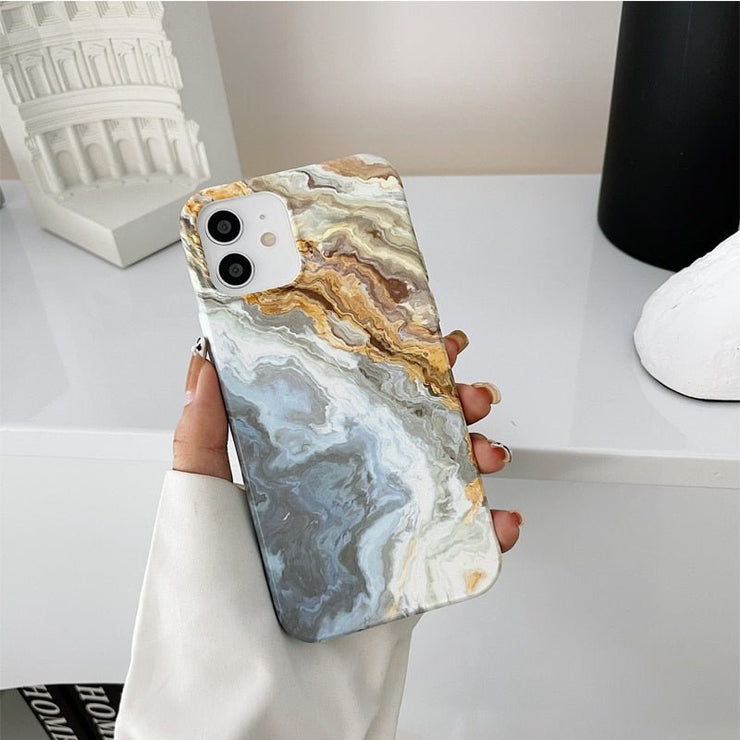 Ideo Marble Prints Impact Resistant Slim iPhone Case - Astra Cases