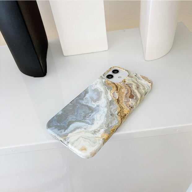 Ideo Marble Prints Impact Resistant Slim iPhone Case - Astra Cases