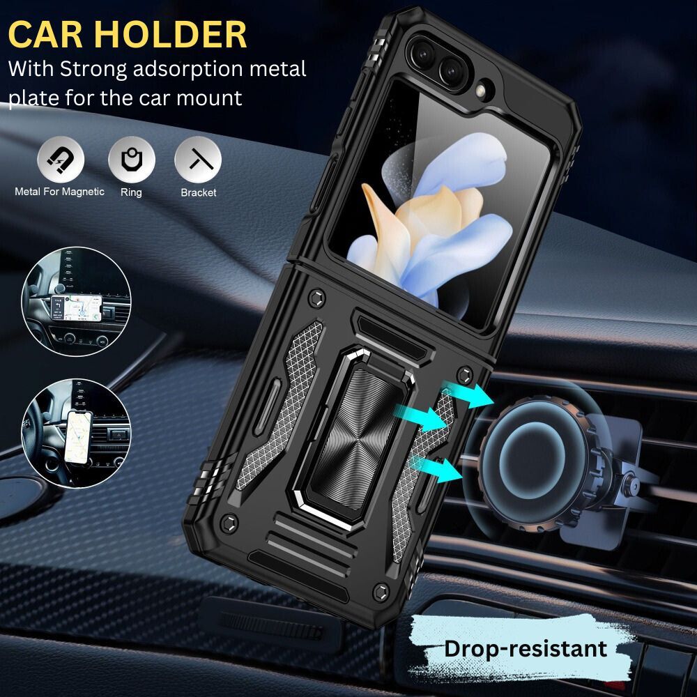 Ignis Military Shockproof Case for Galaxy Z Flip 5 Case With Magnetic Ring Kickstand - Astra Cases