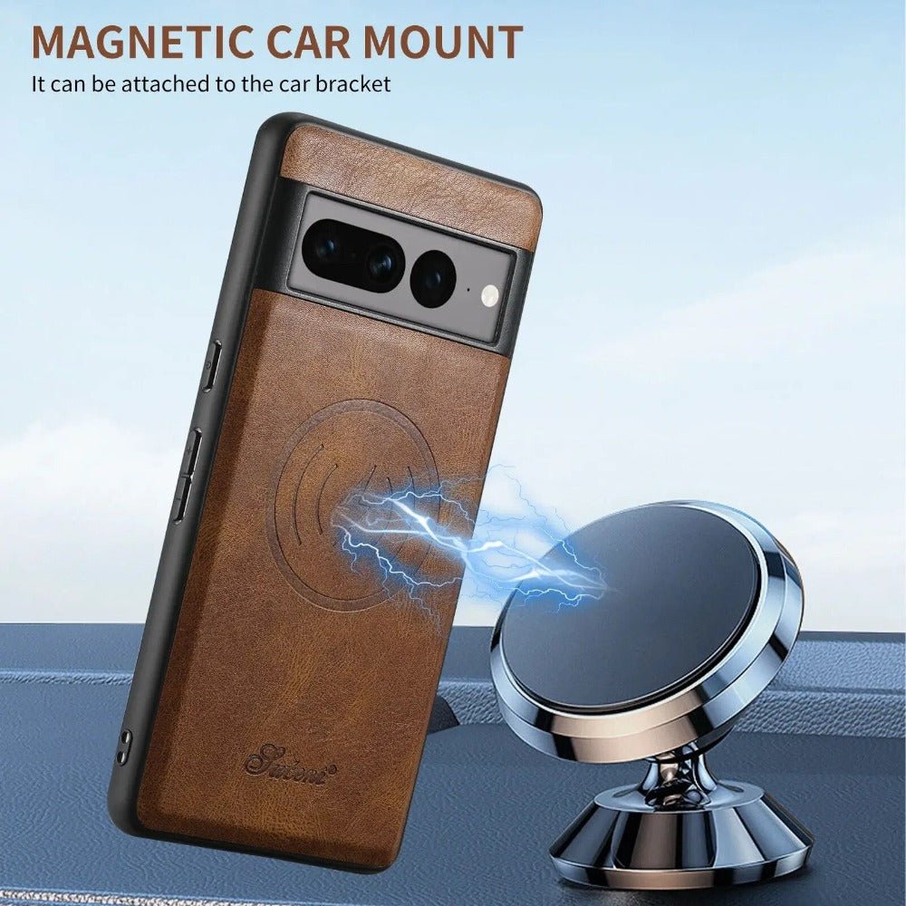 Insula Premium Leather Google Pixel Case With Detachable Magnetic Card Stand - Astra Cases