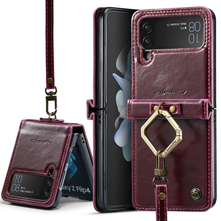 Lauri Luxury Magnetic Leather Wallet Case for Samsung Galaxy Z Flip 4 - Astra Cases