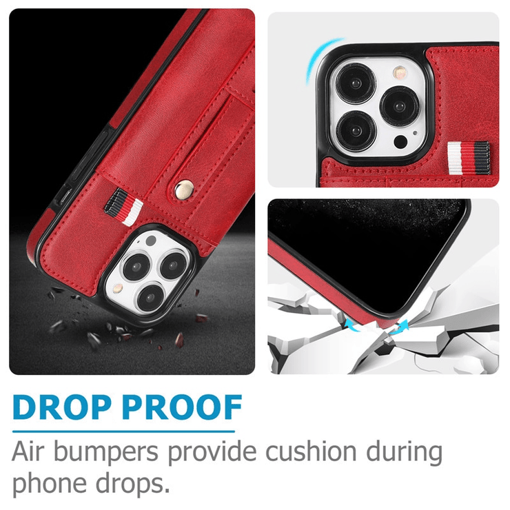 Leo Retro Leather Case with Card Slot For iPhone 15 Series - Astra Cases