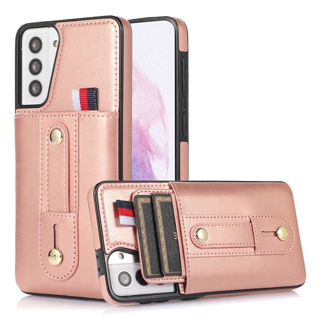Libet Retro Leather Galaxy Case with Card Slot - Astra Cases