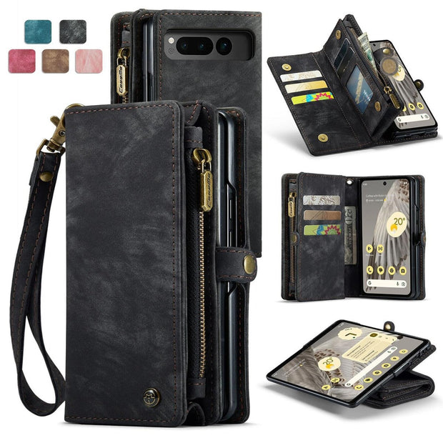 Luxi Magnetic Wallet Flip Case For Google Pixel Fold With Lanyard - Astra Cases