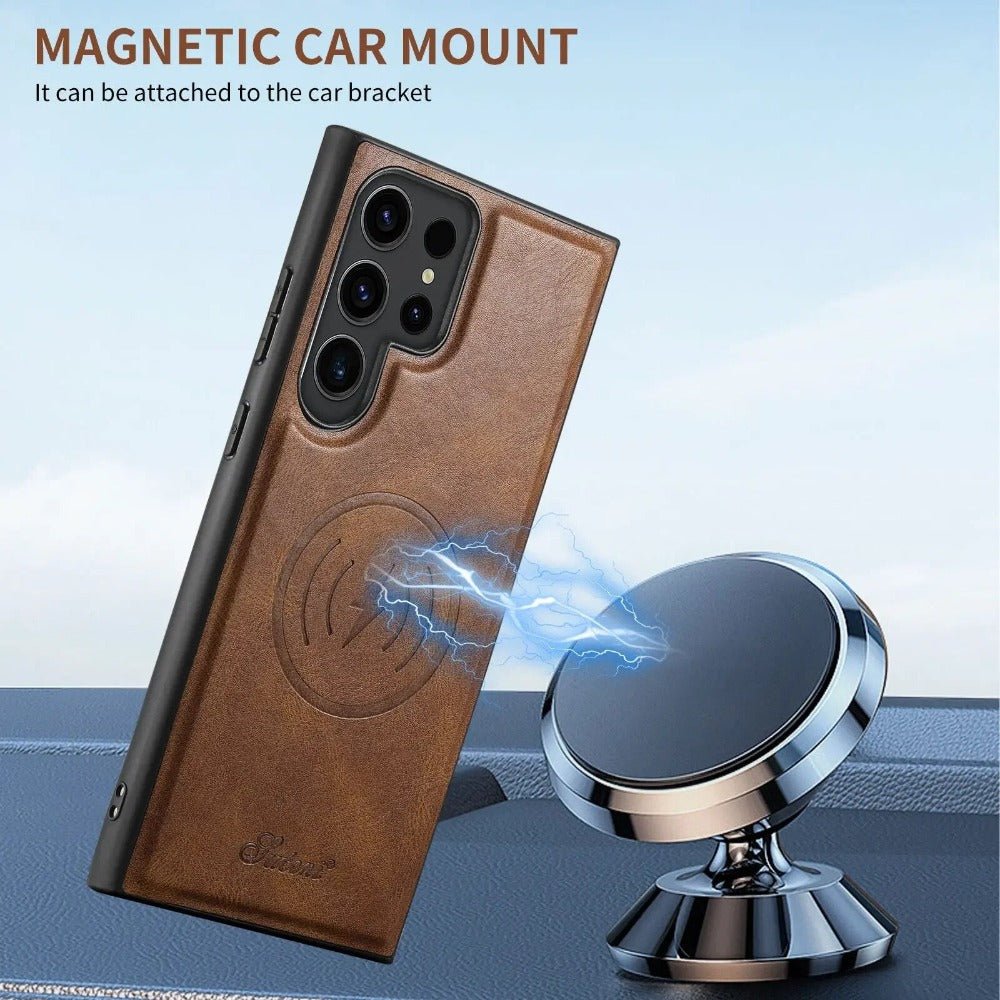 Magus Premium Leather Galaxy Case With Detachable Magnetic Card Stand - Astra Cases