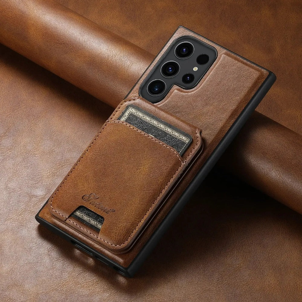 Magus Premium Leather Galaxy Case With Detachable Magnetic Card Stand - Astra Cases