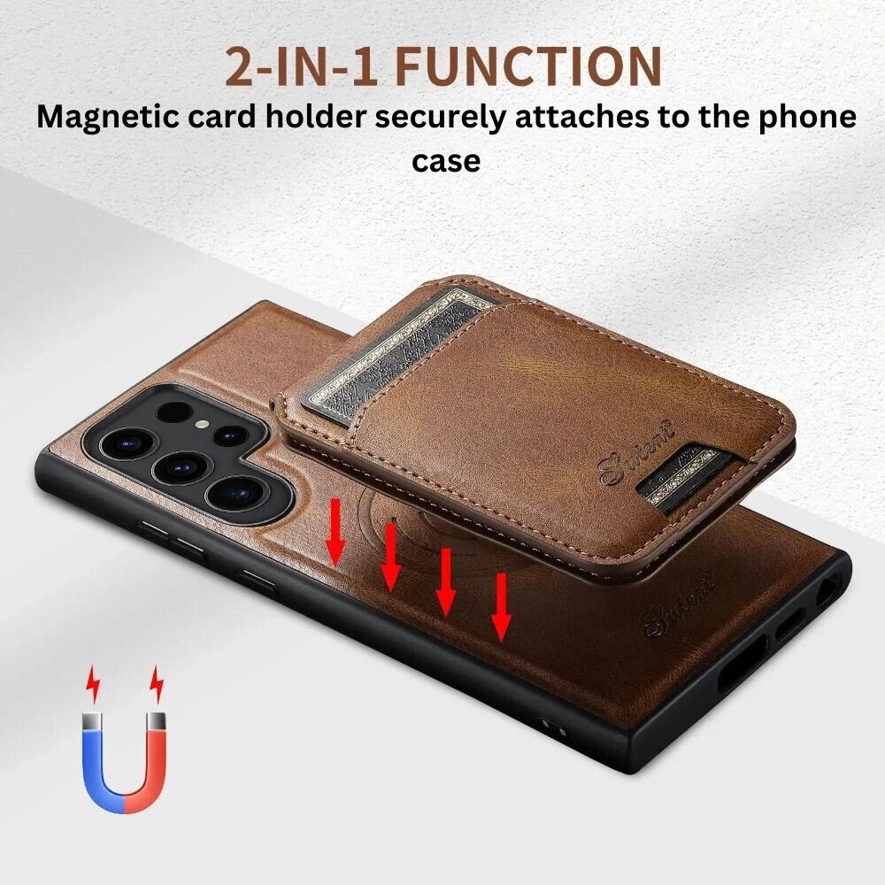 Magus Premium Leather Galaxy Case With Detachable Magnetic Card Stand - Astra Cases