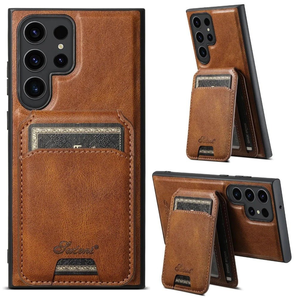 Magus Premium Leather Galaxy Case With Detachable Magnetic Card Stand - Astra Cases