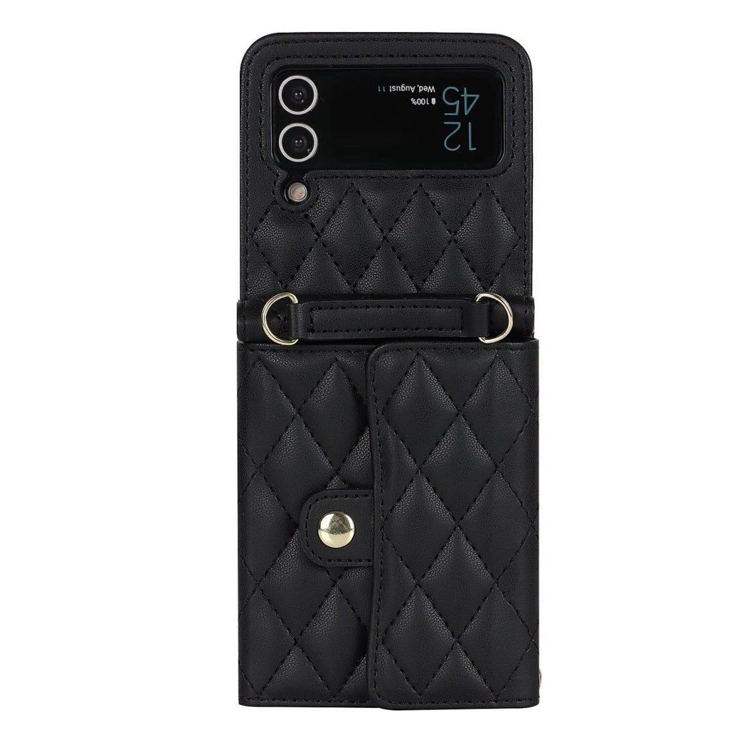 Maris Leather Wallet Case for Samsung Galaxy Z Flip With Long Lanyard - Astra Cases