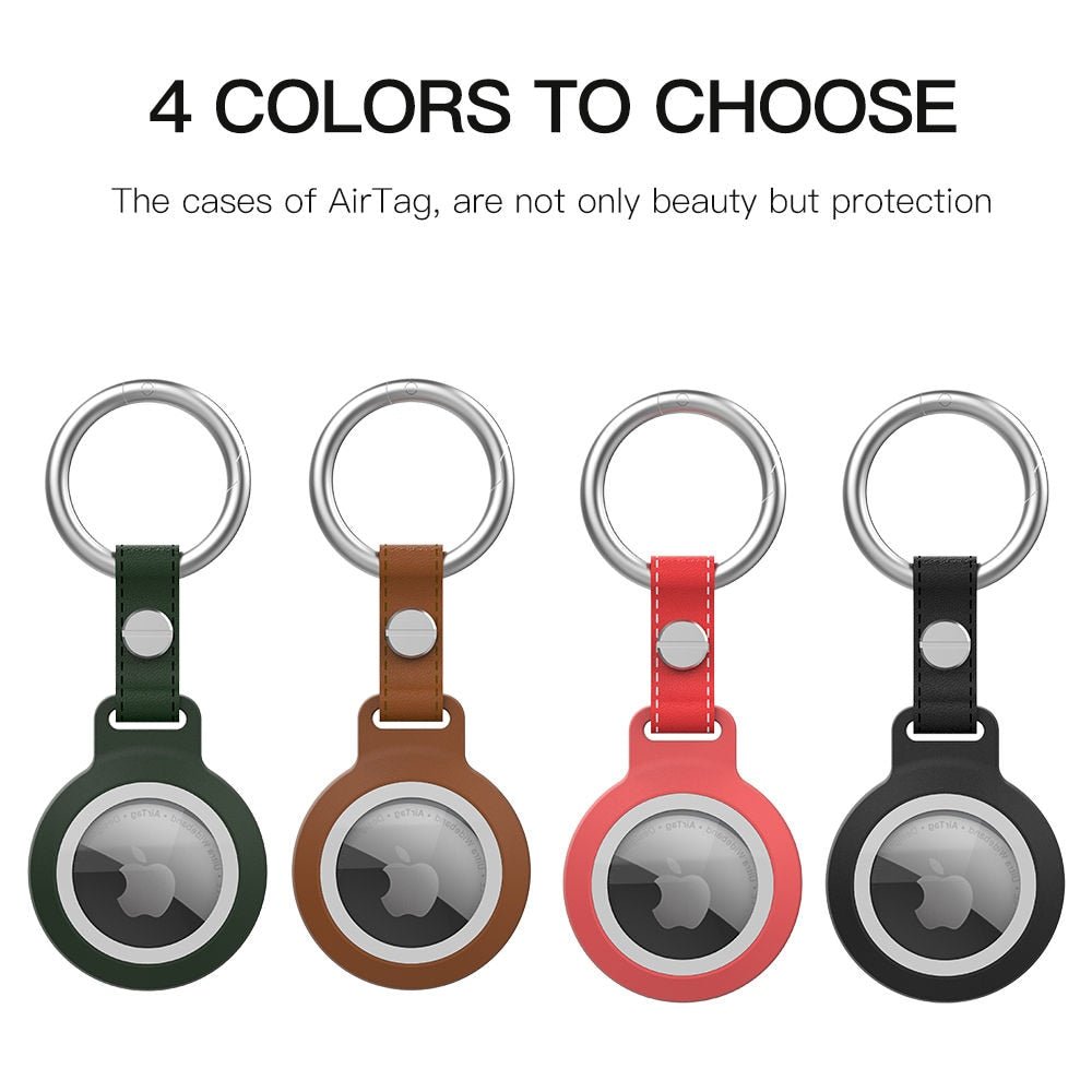 Mea Waterproof Airtag Leather Keychain Case - Astra Cases