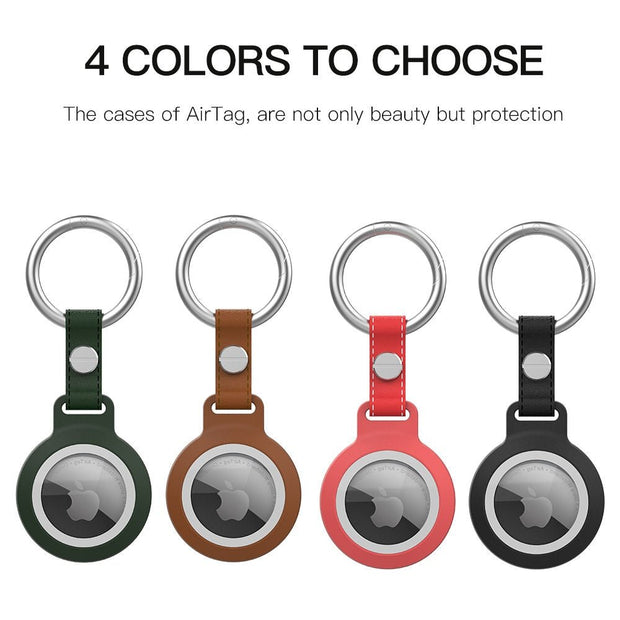 Mea Waterproof Airtag Leather Keychain Case - Astra Cases