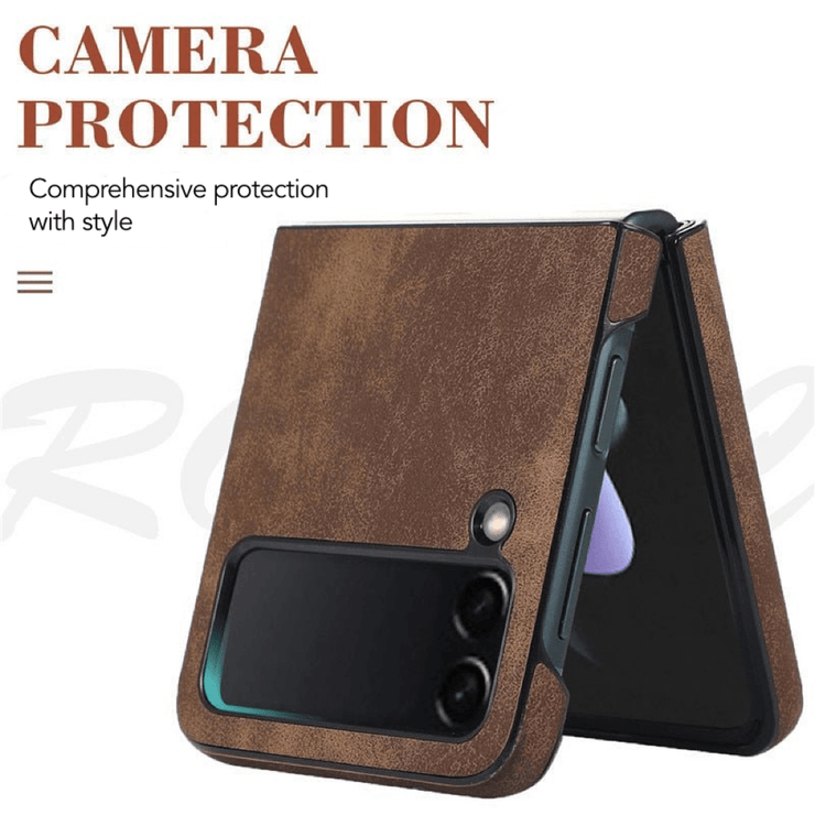 Mellis Slim Fit Leather Galaxy Z Flip 3 Case With Wallet Card Slots - Astra Cases