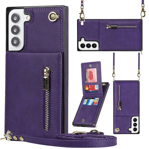 Mitis Crossbody Galaxy Leather Case With Stand - Astra Cases