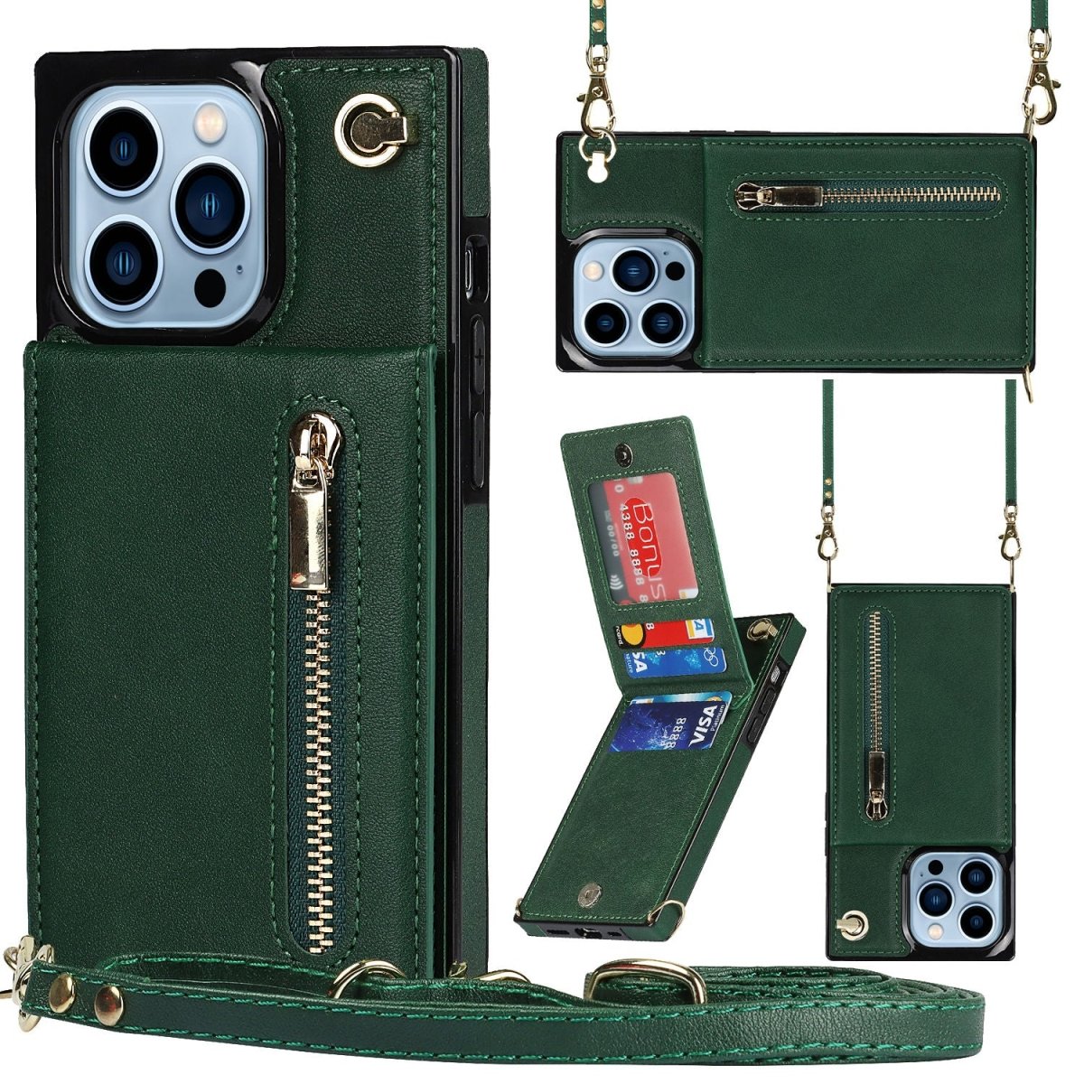 Nitida Crossbody Leather Case With Stand For iPhone 15 Series - Astra Cases