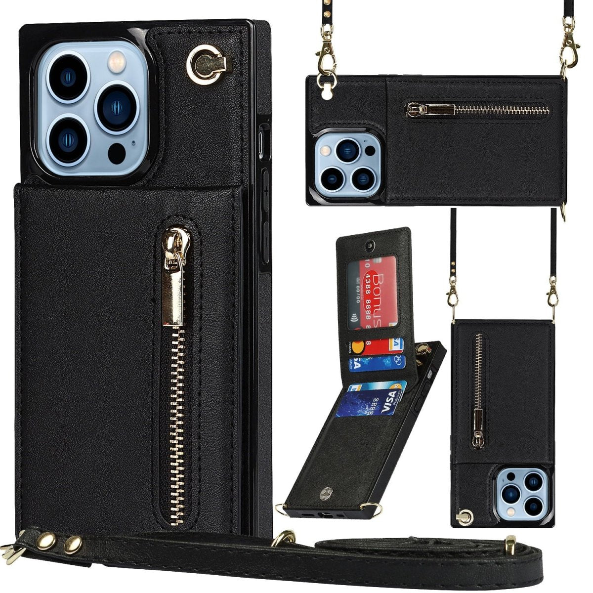 Nitida Crossbody Leather Case With Stand For iPhone 15 Series - Astra Cases