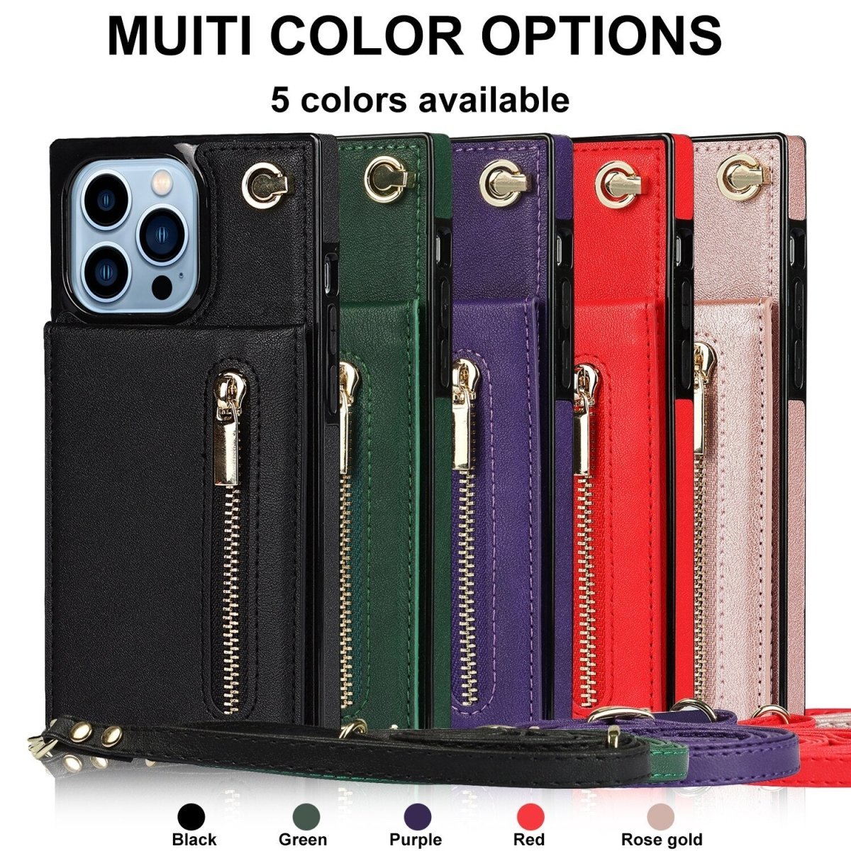 Nitida Crossbody Leather Case With Stand For iPhone 15 Series - Astra Cases