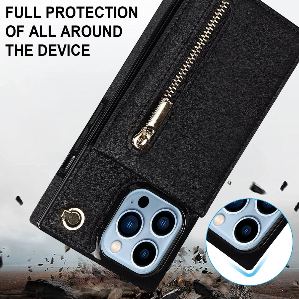 Nitida Crossbody Leather Case With Stand For iPhone 15 Series - Astra Cases